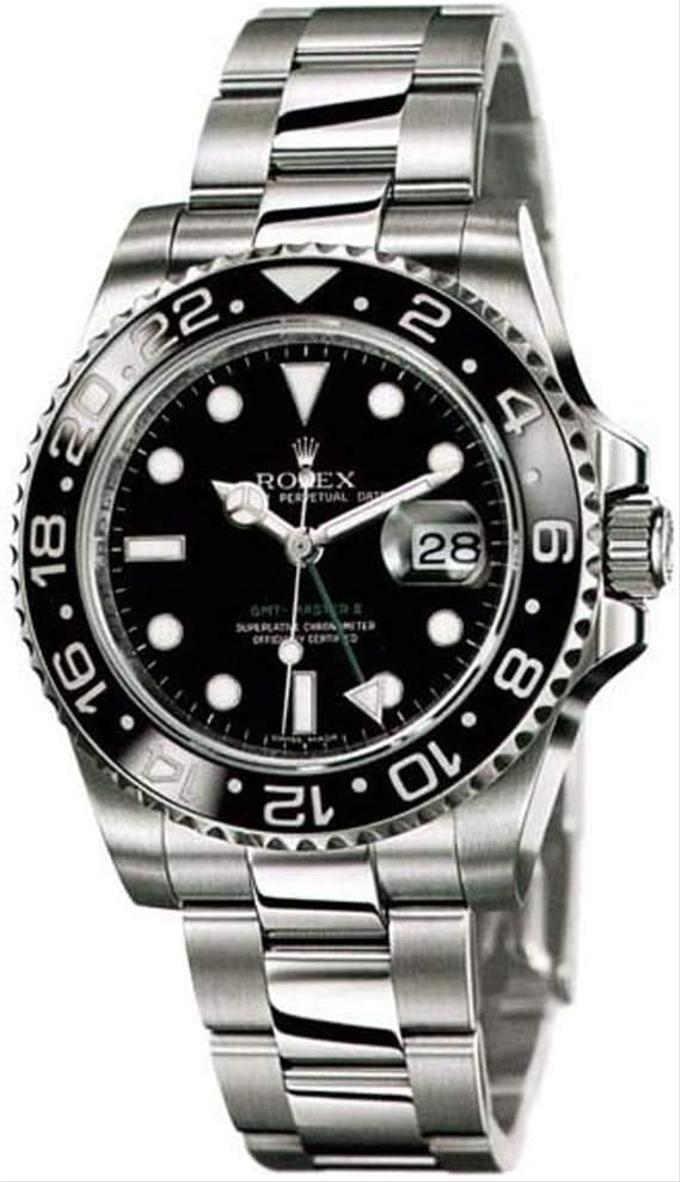 ROLEX GMT MASTER II BLACK DIAL 116710LN