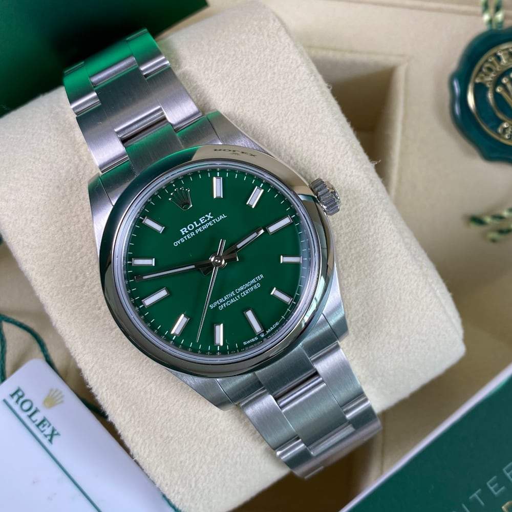Rolex oyster perpetual vert