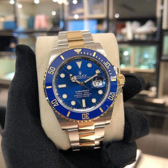 ROLEX Submariner date bleu combinaison Ref.126613LB Hommes