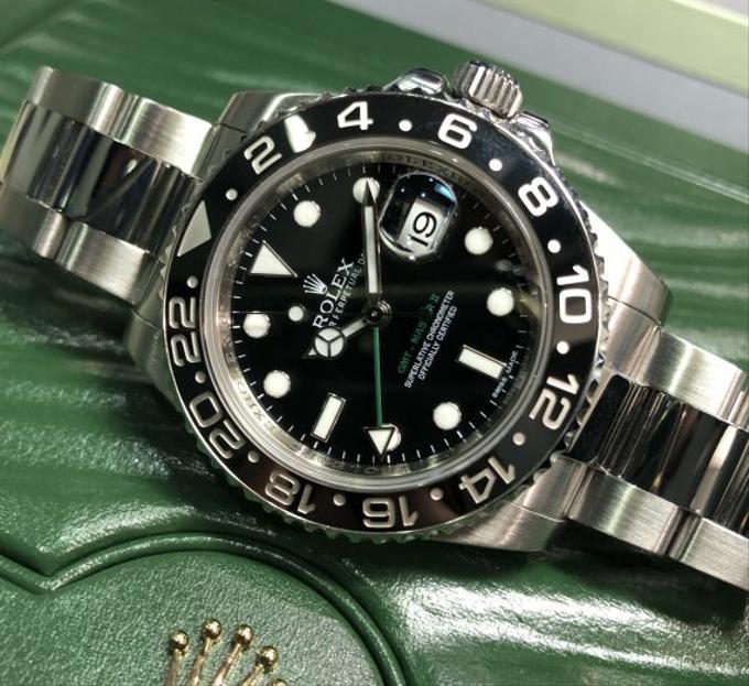 ROLEX GMT MASTER II BLACK DIAL 116710LN