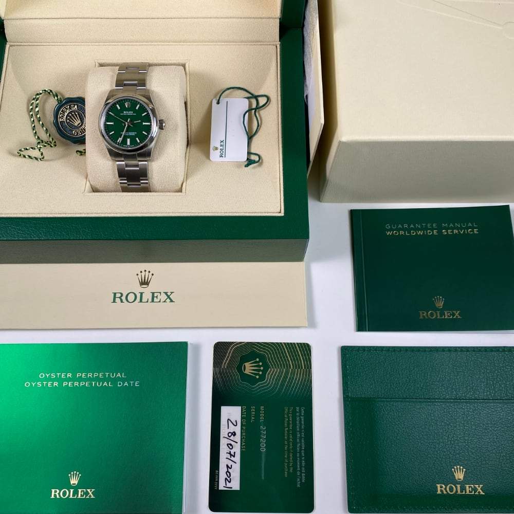 Rolex oyster perpetual vert