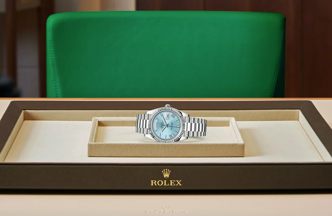 Rolex Day-Date 40 228236 Platinum Ice Blue