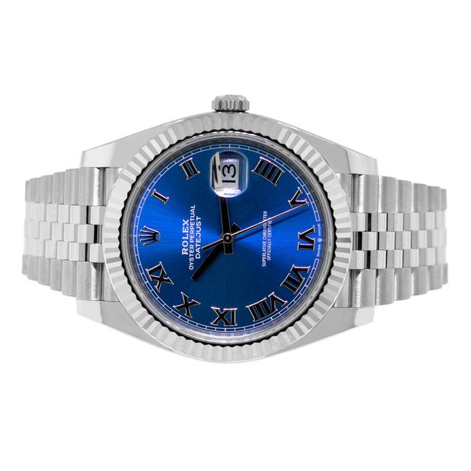 Rolex Datejust II 41 mm acier bleu cadran romain