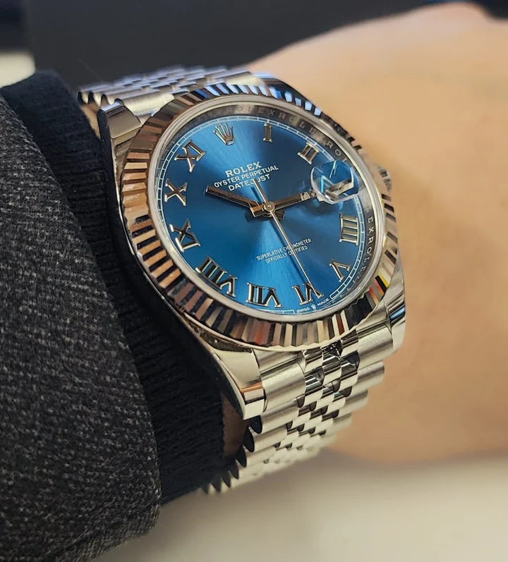 Rolex Datejust II 41 mm acier bleu cadran romain