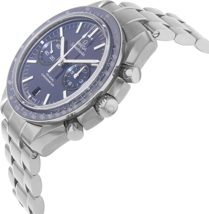 Omega Speedmaster Moonwatch Co-Axial Blue Dial Titanium Men's Watch