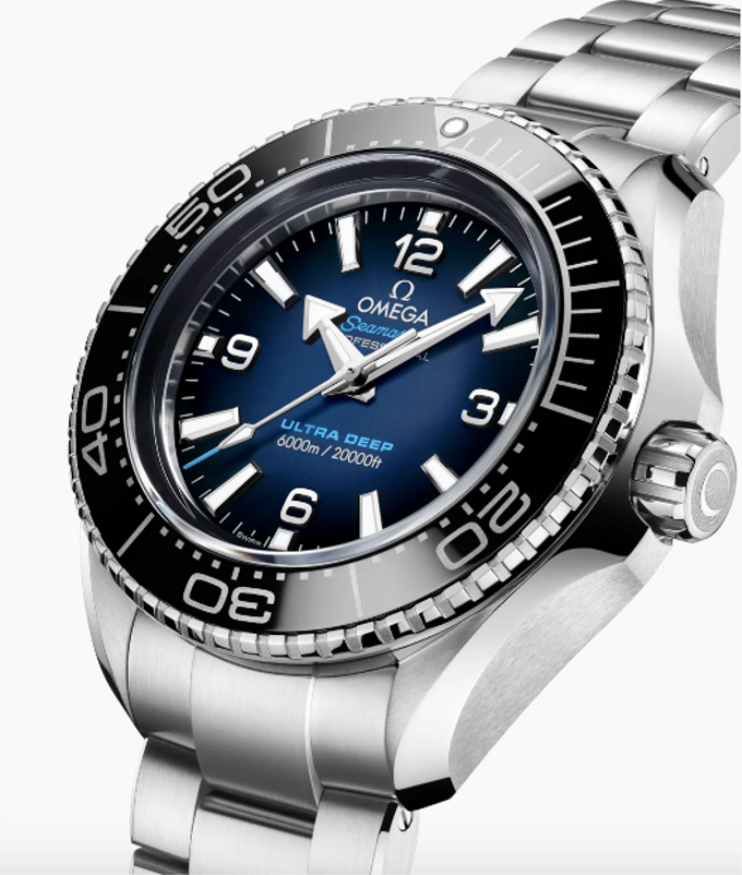 SEAMASTER PLANET OCEAN 6000M 45,5 MM, O‑MEGASTEEL SUR O‑MEGASTEEL