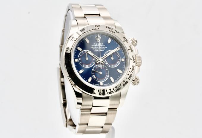 Rolex Cosmograph Daytona 116509 Blue Index Oyster White Gold