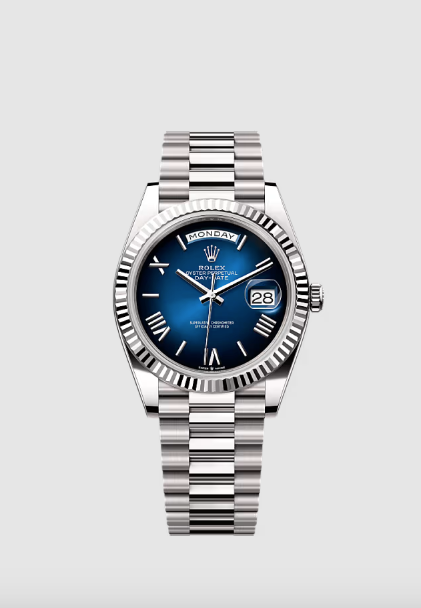 2024 Rolex Day-Date 228239 40mm Blue Ombre Roman