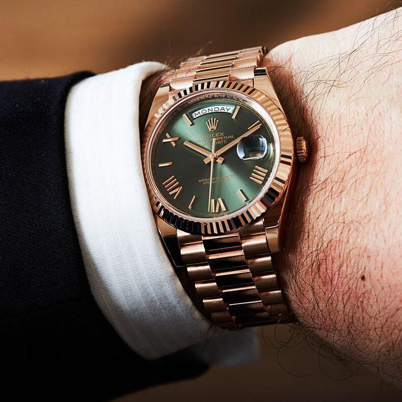 Rolex DayDate 40 Olive Rose Gold