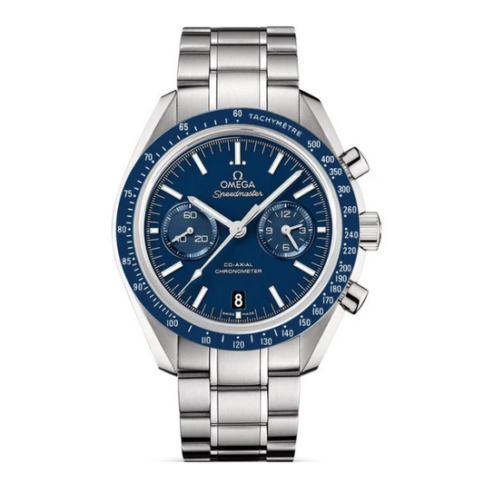 Omega Speedmaster Moonwatch Co-Axial Blue Dial Titanium Men's Watch